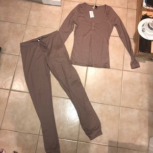 Nude Lounge set/ pajama set